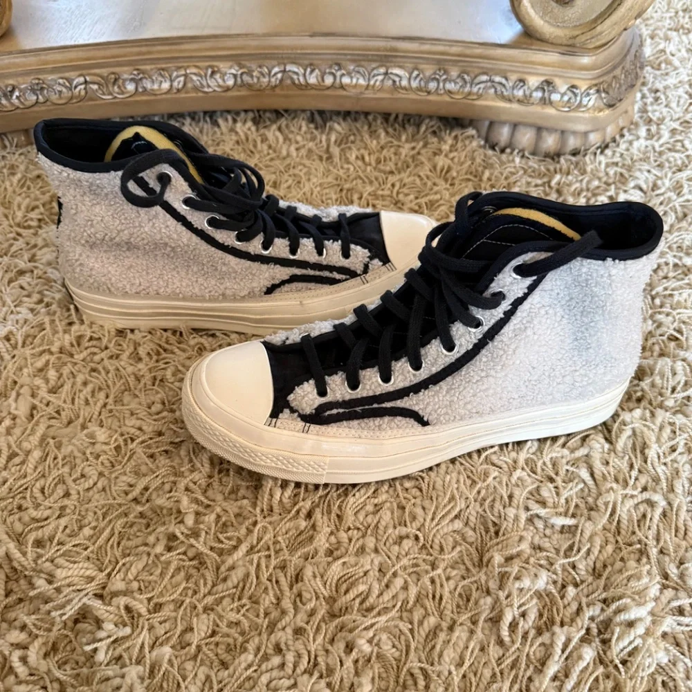 Converse Chuck Taylor All Star Chuck 70 Sherpa Egret High Top Sneakers Sz 8M/10W - Picture 2 of 9